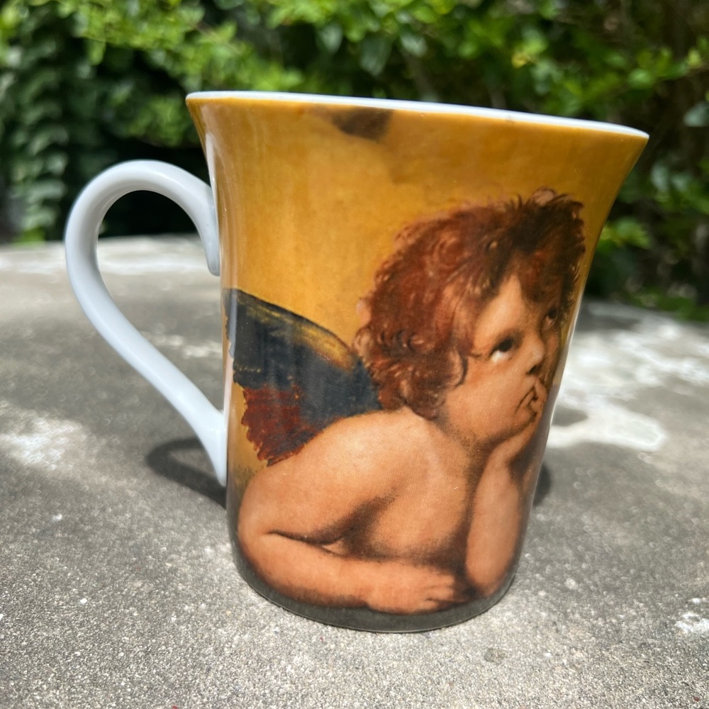 Pier 1 Imports Raphael's Angels Sistine Madonna by Raffaello Santi Porcelain Mug